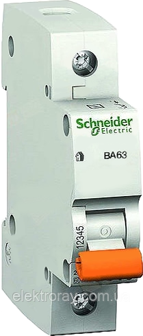 Автоматичний вимикач BA63 1P 25А Schneider Electric 