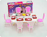Дитяча іграшкова меблі Глорія Gloria для ляльок Барбі Їдальня 2312. Облаштуйте ляльковий будиночок, фото 3