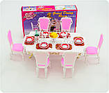 Дитяча іграшкова меблі Глорія Gloria для ляльок Барбі Їдальня 2312. Облаштуйте ляльковий будиночок, фото 5