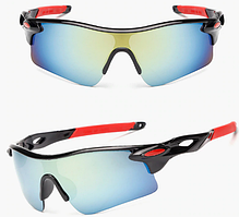 Сонцезахисні спортивні окуляри Robesbon (велоочки) з червоними дужками