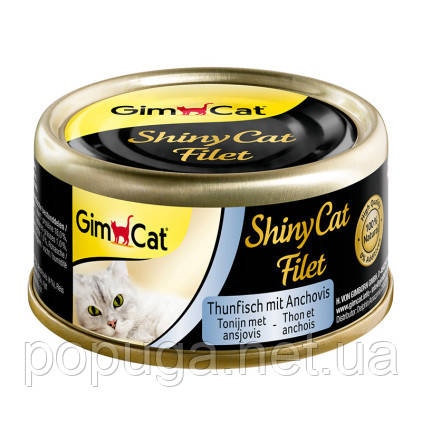 Консерви Gimcat ShinyCat Filet Тунець з анчоусами, 70 г