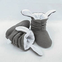 Капці з вушками "Зайки" сіро-білі