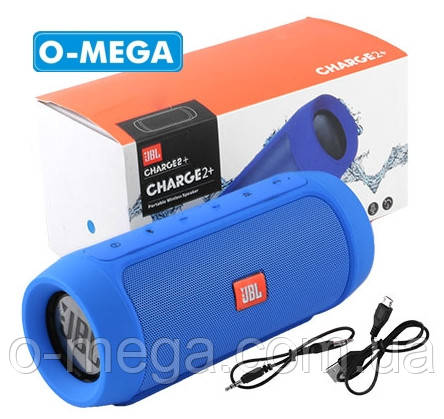 Бездротова, портативна Bluetooth стереоколонка JBL CHARGE 2+, з функцією PowerBank, радіо, speakerphone