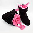 Хатні капці "Чертики" чорно-рожеві, фото 5