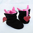 Хатні капці "Чертики" чорно-рожеві, фото 2