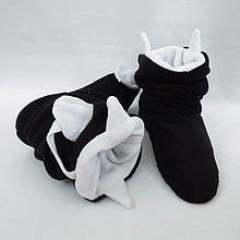 Хатні капці "Чертики" чорно-білі