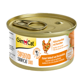 Консерви GimCat Superfood Shiny Cat Duo з куркою й морквою для кішок, 70 г