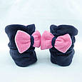 Капці Бантики темно-синьої рожевої, фото 2