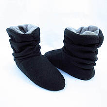 Тапочки ботинки черно серые