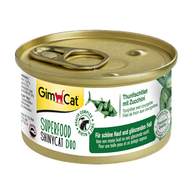 Консерви GimCat Superfood Shiny Cat Duo з тунцем і цукіні для кішок,70 г