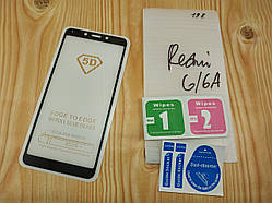 5D full glue захисне скло для Xiaomi Redmi 6A (black) повне проклеювання