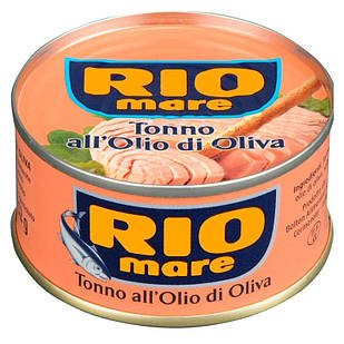Тунець (консерва) цільними шматочками в оливковій олії Rio Mare, 65г, Італія