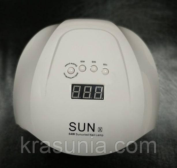 Лампа для манікюру LED+UV Sun X, 54W, біла