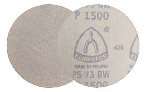 Круг шліфувальний Ø 125 мм. на липучці (velcro) P1500 Klingspor