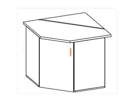 Нижня кутова тумба в кухню з МДФ Паула Меблі Сервіс