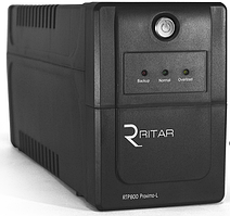 ДБЖ Ritar RTP800 (480W) Proxima-L, LED, AVR, 2st, 2xSCHUKO socket, 1x12V9Ah