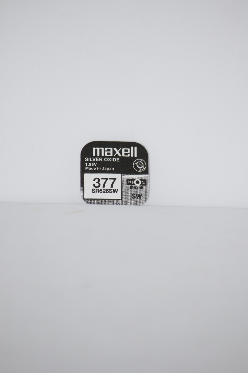 Батарейка для годинників Maxell SR626SW (377) 1.55V 28mAh Срібно-цинкова