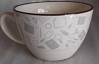 Чашка керамическая Elina EL-3234 420 мл Графика