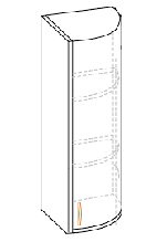 Верхнє кутове закінчення в кухню з МДФ Паула Меблі Сервіс