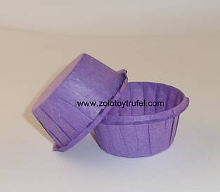 Тарталетка паперова "Фіолетова з вигнутим бортиком" d 6 см h 3,5 см