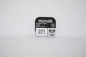 Батарейка для годинників Maxell SR616SW (321) 1.55V 16 mAh 6.8x1,65mm Срібно-цинкова