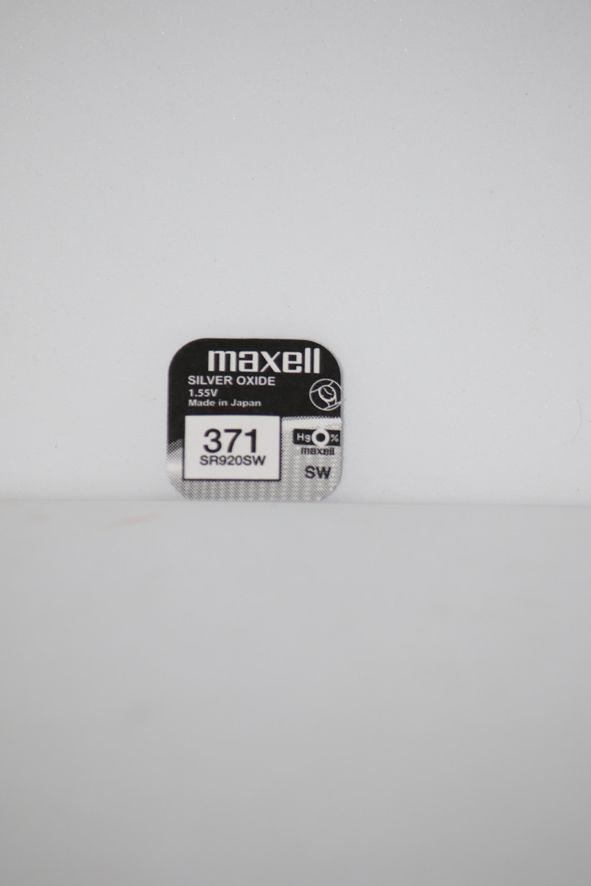 Батарейка Maxell SR920SW (371) 1.55V для наручних годинників, срібно-цинкова, 39mAh