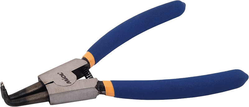 Щипці для зняття стопорних кілець вигнуті/розжим 160мм Miol 43-020