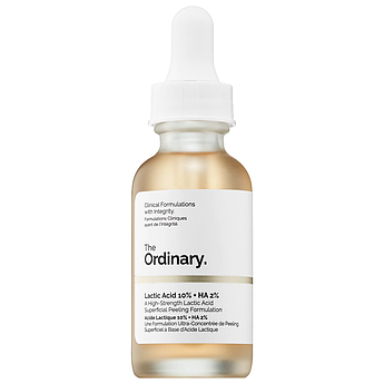 Пілінг з молочною і гіалуроновою кислотою The Ordinary Lactic Acid 10% + HA 30 мл