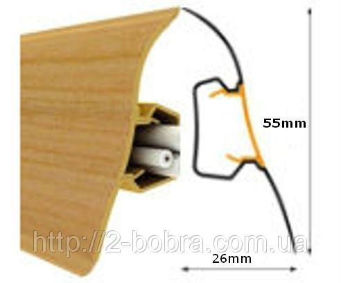 Плінтус Підлоговий Пластиковий ARBiTON LM55