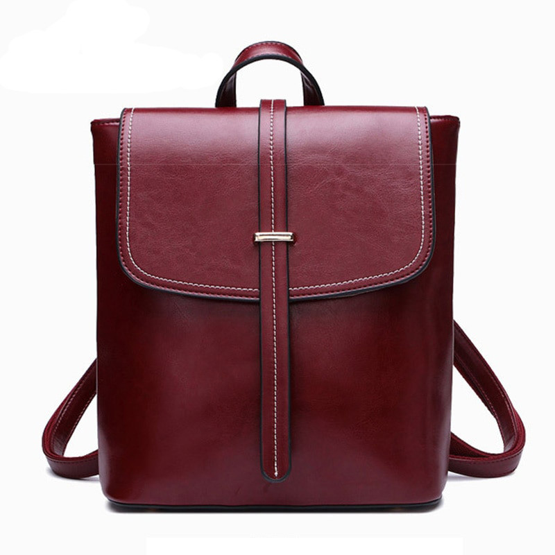 Модний рюкзак жіночий міський. Жіноча сумка рюкзак трансформер з пряжкою Червоний, фото 1