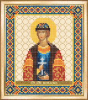 Схема для вишивання бісером ікони "Святий благов.князь Гліб'''
