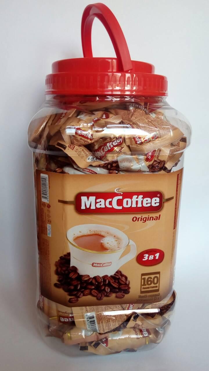 Купить Кофе растворимый MacCoffee Original (3 в 1) банка 160 пак. в ...