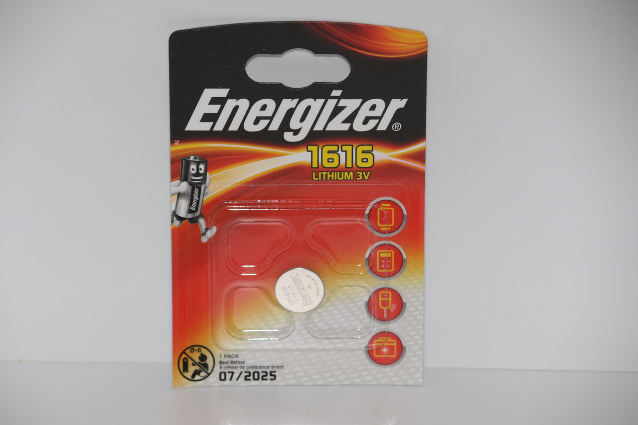Батарейка для годинників Energizer CR1616 3.0V 55mAh літієва, дискова, 16x1.6mm