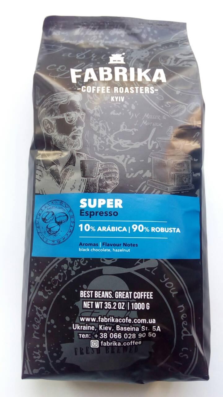 Кава Fabrika Super Espresso в зернах 1 кг
