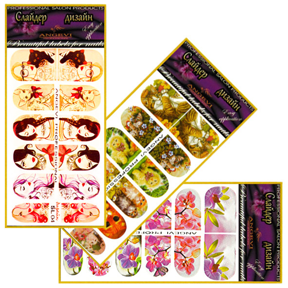 Наклейки для Нігтів Водні PhotonailArt, Angevi. Код 1387 Наклейки для Нігтів Нігтики PhotonailArt Водні Різнокольорові, Мала Пластина, Angevi, Слайдери для нігтів, Фото Дизайн для Манікюру, nail art (нейл-арт), для швидкого красивого дизайну нігтів, за оптовими цінами, замовити та купити дешево оптом, дрібним оптом через інтернет магазин https://opt21.com з доставкою по всій Україні від Компанії Маргарита місто Дніпро