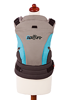Эргономичный рюкзак-переноска для детей ЕСО Design Womar Zaffiro серый с бирюзой