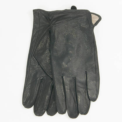 Оптом чоловічі шкіряні рукавички з оленячої шкіри з вовняної підкладкою - №M31-1, фото 3