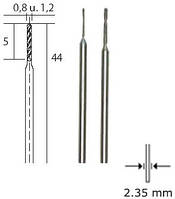 PROXXON 28255, Алмазні спіральні свердла, 2шт. (0.8 + 1.2 мм)