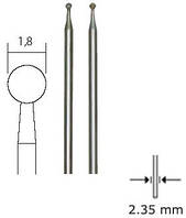 PROXXON 28222, Боры с алмазным напылением (сфера, 1,8 мм, 2 шт.)