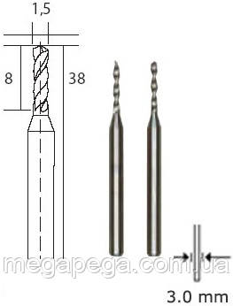 PROXXON 28326, Твердосплавні бори, 2 позиції 1.5 мм