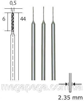 PROXXON 28864, Вольфрам-ванадієві свердла, 3 шт., 0.5 мм