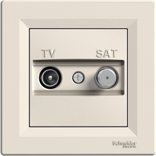 Розетка супутникова кінцева кремова TV-SAT Asfora Schneider electric EPH3400123
