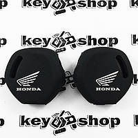 Чехол (черный, силиконовый) для мото ключа Honda (Хонда)