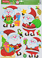 Наклейки для вікон новорічні, лазерні (41*29 см)
