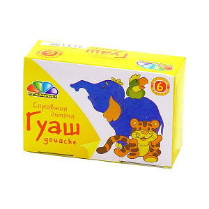 Гуаш Гамма 6 цв 10 мл