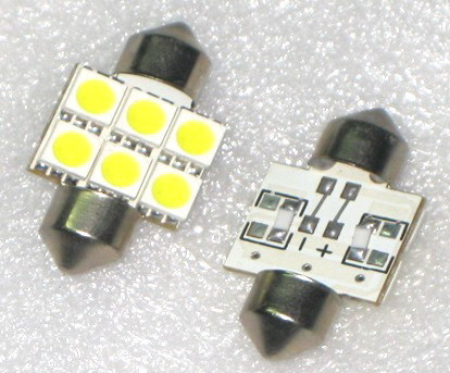 Лампа світлодіодна T10-36-6SMD (5050), 36 мм