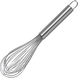 Віночок м'який 30 см., 12 лозин з ручкою з нержавіючої сталі.