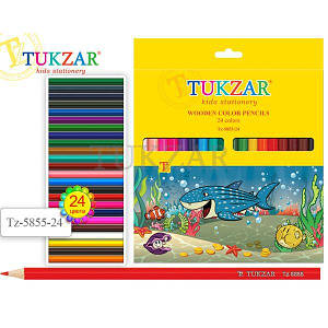 Олівці кольорові 24 кольори Tukzar