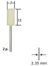 PROXXON 28802, Полірувальні насадки з повсті, 2 позиції, циліндр