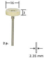 PROXXON 28803, Полірувальні насадки з повсті, 2 позиції, диск
